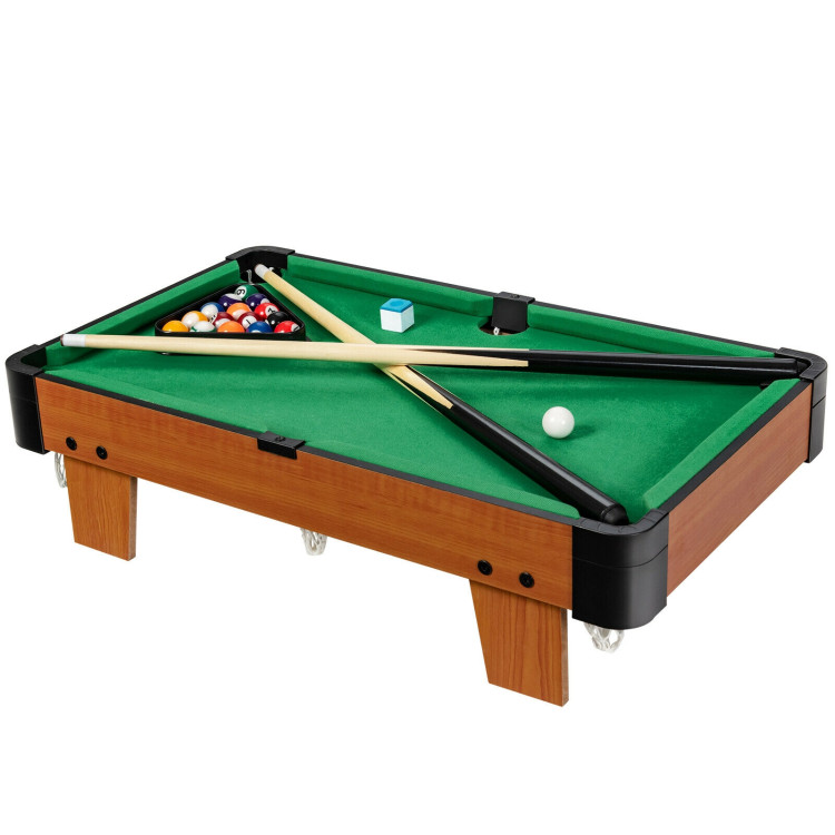 24” Mini Tabletop Pool Table Set Indoor Billiards Table with AccessoriesCostway Gallery View 6 of 12
