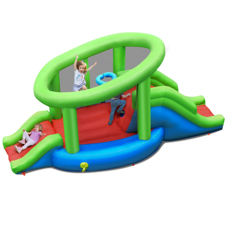 Inflatable Dual Slide Basketball Game Bounce House Without BlowerCostway Gallery View 3 of 12