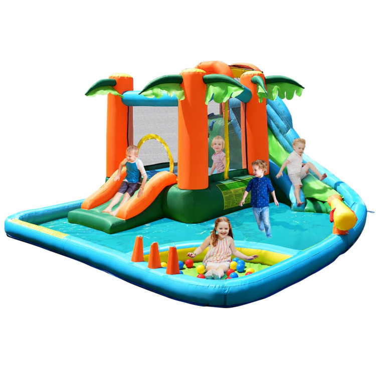 7-in-1 Inflatable Slide Bouncer with Two SlidesCostway Gallery View 1 of 6