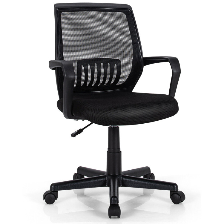 Mid-Back Mesh Height Adjustable Executive Chair with Lumbar SupportCostway Gallery View 1 of 11