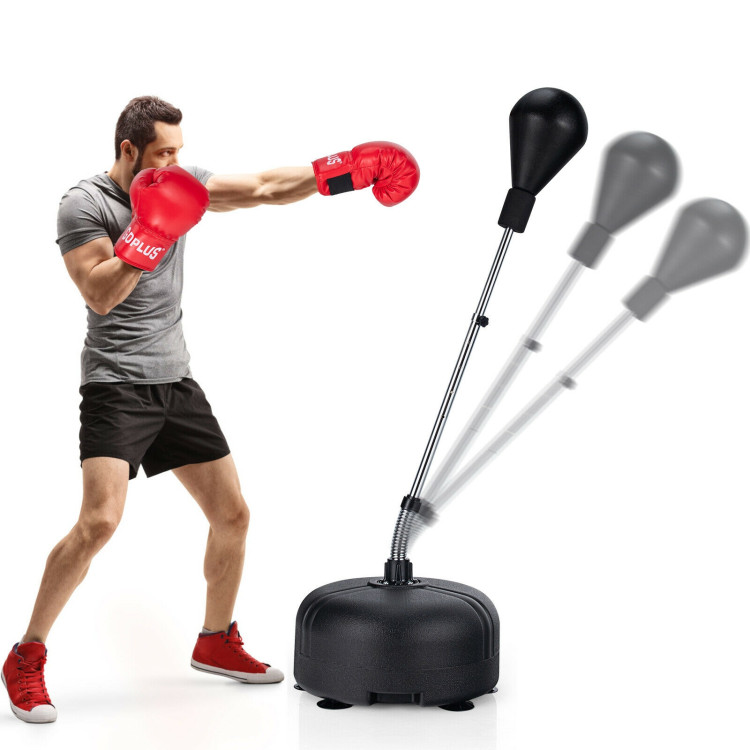 Adjustable Freestanding Punching Bag with Boxing Gloves for Adults and KidsCostway Gallery View 7 of 12