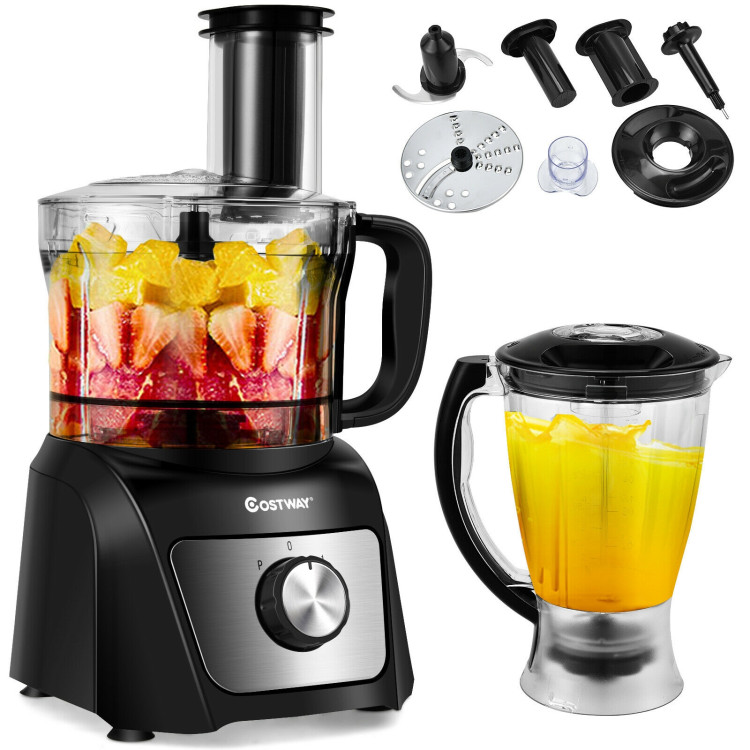 8 Cup Food Processor 500W Variable Speed Blender Chopper with 3 BladesCostway Gallery View 9 of 12