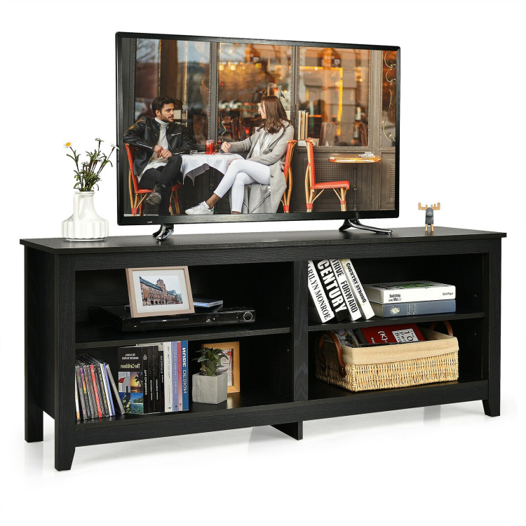 4-Cubby TV Stand for TV's up to 65 Inch with 3-Position Height Adjustable ShelfCostway Gallery View 10 of 12