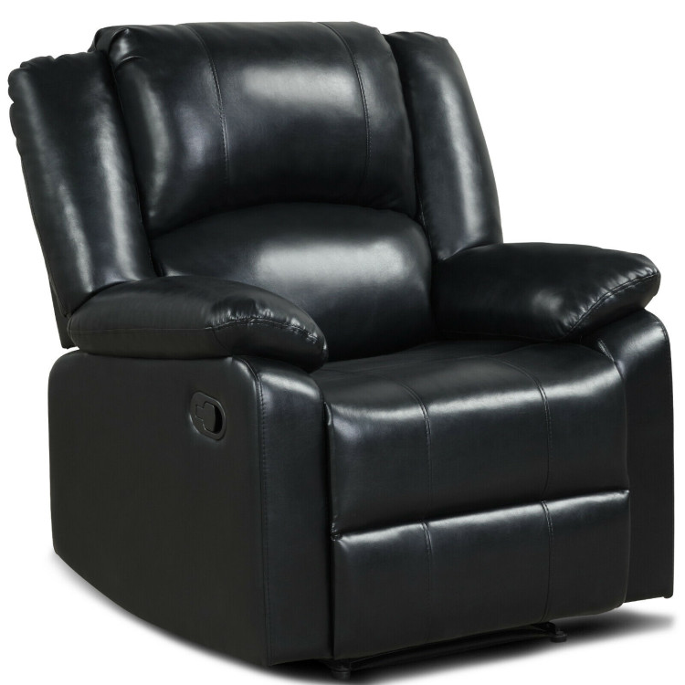 Recliner Chair Lounger Single Sofa for Home Theater Seating with Footrest Armrest-BlackCostway Gallery View 1 of 12