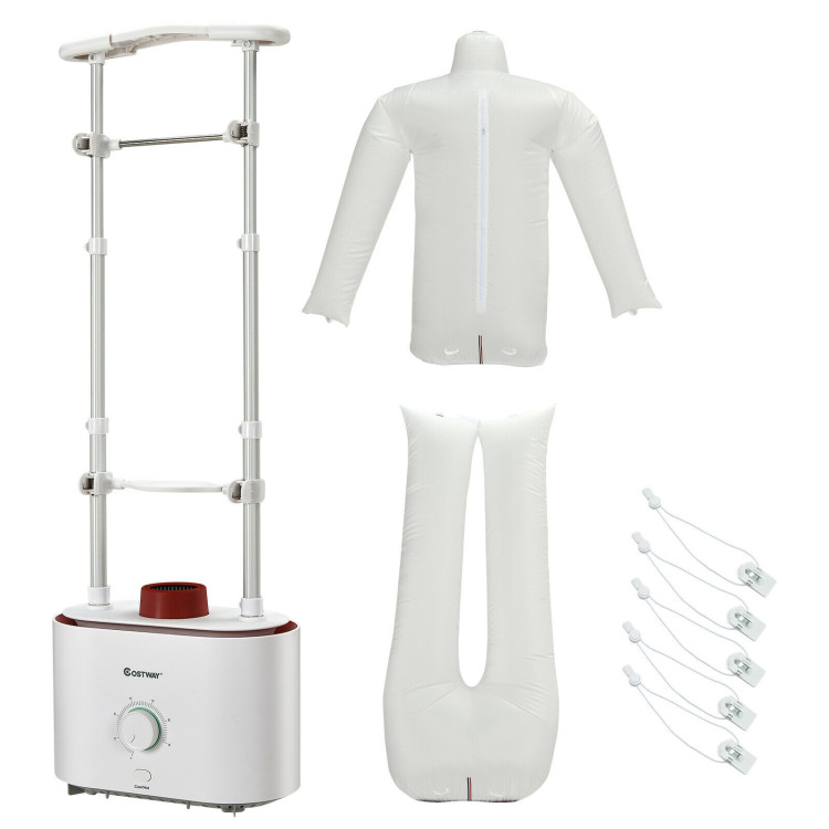 Inflatable Drying and Ironing Machine 1050W Automatic Garment Steamer-WhiteCostway Gallery View 3 of 11