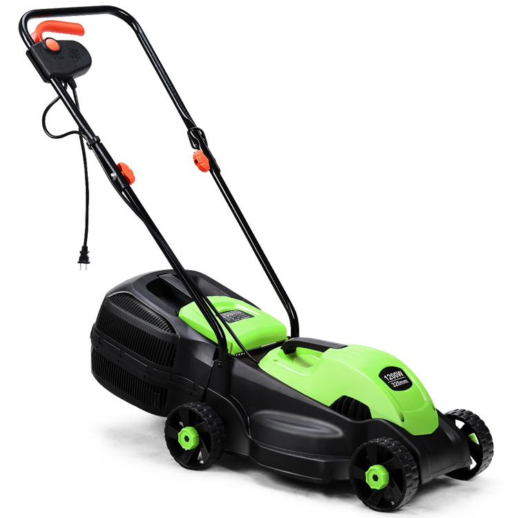14 Inch Electric Push Lawn Corded Mower with Grass BagCostway Gallery View 15 of 24