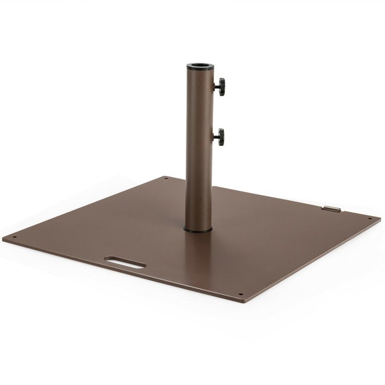 Portable 50 lbs Umbrella Base Stand with Handle and Wheels for Patio SquareCostway Gallery View 4 of 13