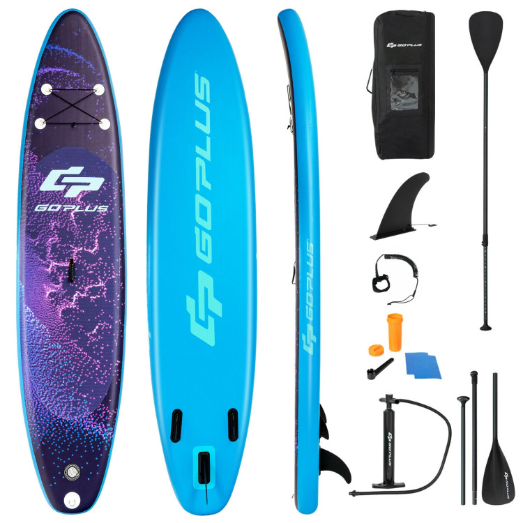 11 Feet Inflatable Stand Up Paddle Board Surfboard with Bag Aluminum Paddle Pump-MCostway Gallery View 1 of 12