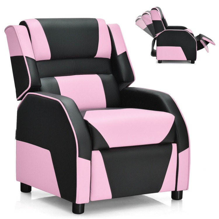 Youth Gaming Recliner with Headrest and Back Pillow Gaming Sofa