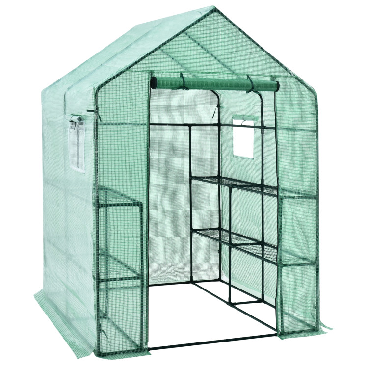 Walk-in Greenhouse 56 x 56 x 77 Inch Gardening with Observation WindowsCostway Gallery View 1 of 11