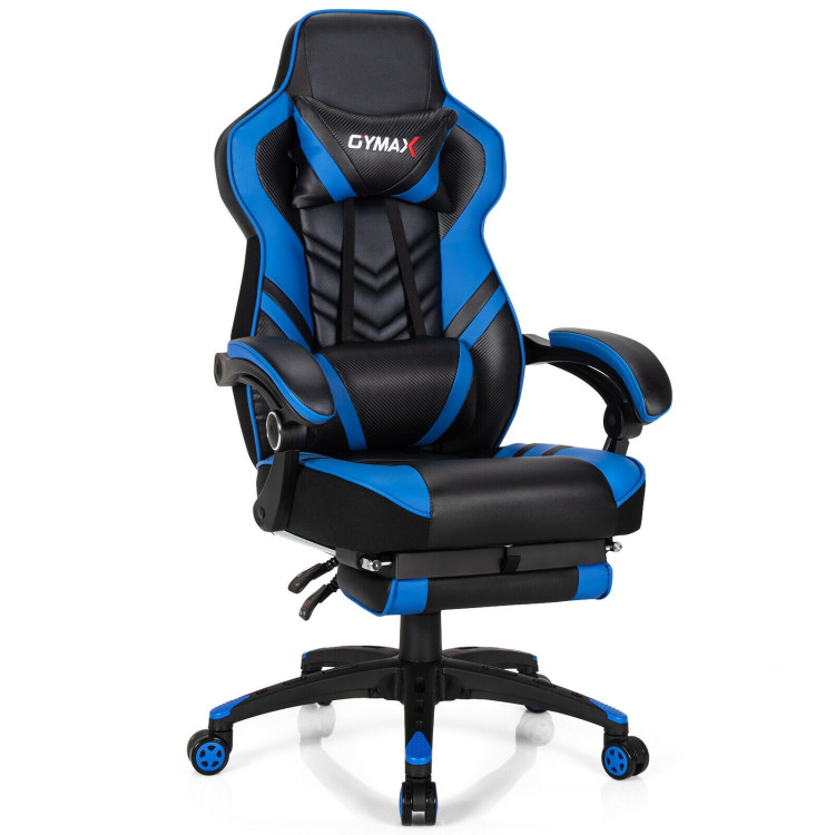 Adjustable Gaming Chair with Footrest for Home Office-BlueCostway Gallery View 1 of 12