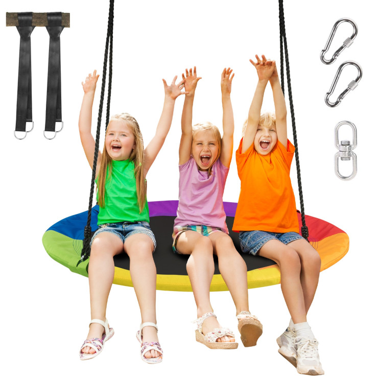 40-Inch Flying Saucer Tree Swing Outdoor Play Set with Easy Installation Process for KidsCostway Gallery View 9 of 12