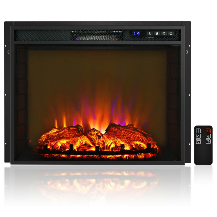 26 Inch Recessed Electric Fireplace heater with Remote ControlCostway Gallery View 3 of 12