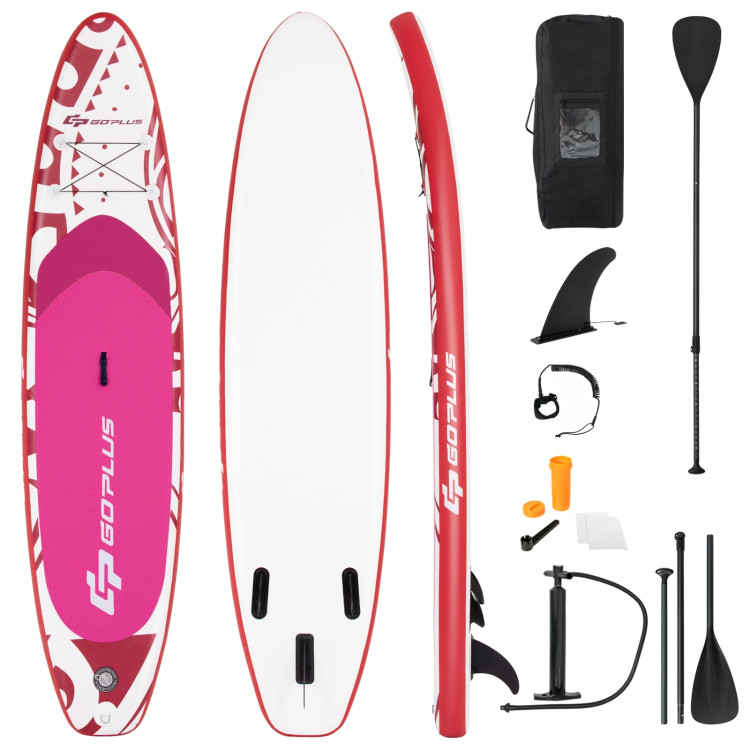 10.6 Feet Inflatable Adjustable Paddle Board with Carry Bag Costway Gallery View 3 of 12