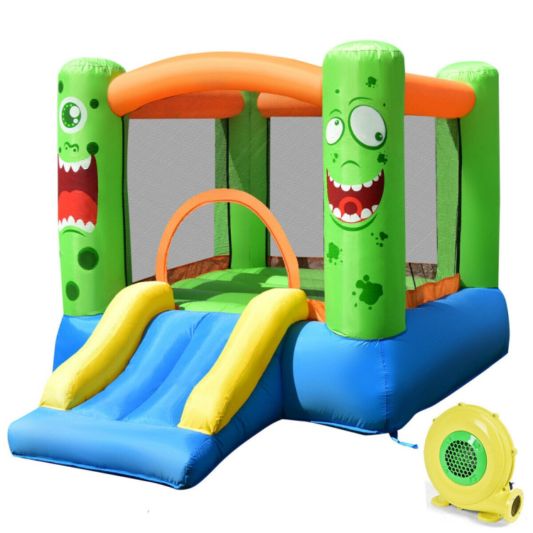 Inflatable Castle Bounce House Jumper Kids Playhouse with SliderCostway Gallery View 4 of 8