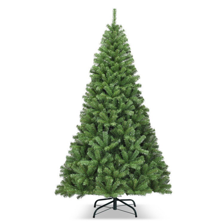 PVC Artificial Christmas Tree Premium Hinged-6 ftCostway Gallery View 1 of 11