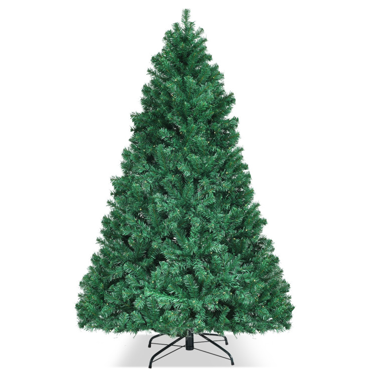 7 Feet PVC Artificial Christmas Tree with LED LightsCostway Gallery View 9 of 12