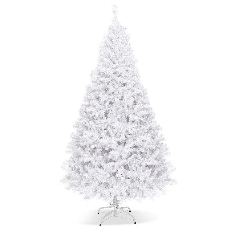 6' / 7.5' / 9' Hinged Artificial Christmas Tree with Metal Stand-7.5 ftCostway Gallery View 1 of 12