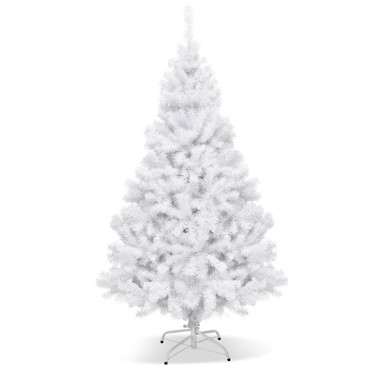 6' / 7.5' / 9' Hinged Artificial Christmas Tree with Metal Stand-6 ftCostway Gallery View 1 of 12