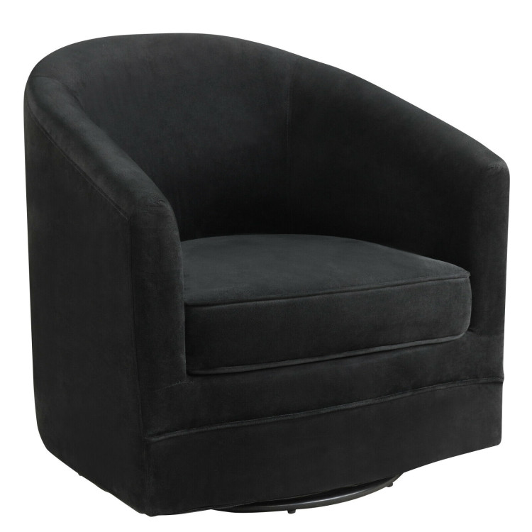 Assembly Accent Chair with 360-Degree Swivel Metal Base for Living RoomCostway Gallery View 1 of 10