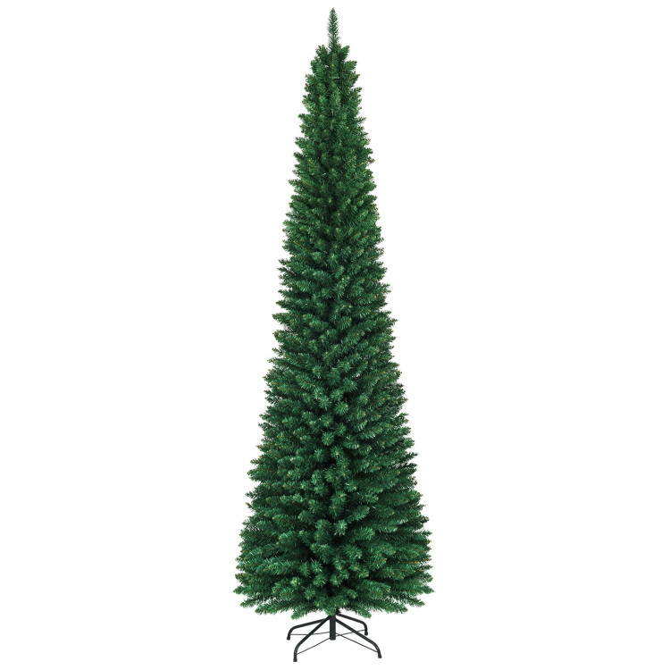 PVC Artificial Slim Pencil Christmas Tree-9 FeetCostway Gallery View 1 of 9