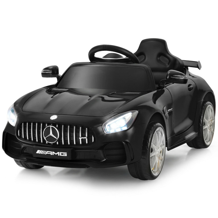 12V Licensed Mercedes Benz Kids Ride-On Car with Remote Control-BlackCostway Gallery View 4 of 13