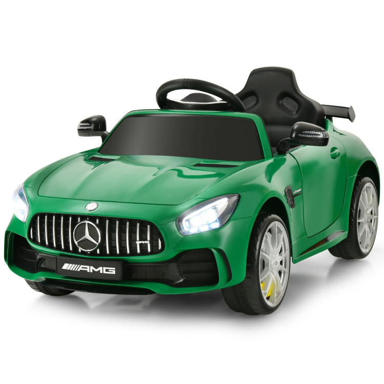 12V Licensed Mercedes Benz Kids Ride-On Car with Remote Control-GreenCostway Gallery View 4 of 13