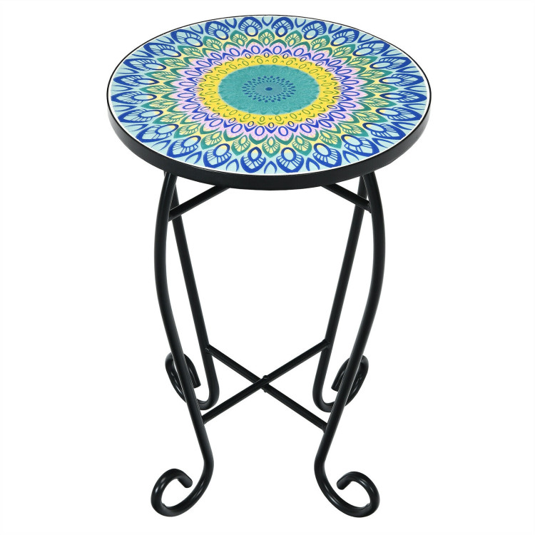 Folding Mosaic Side Table for Living RoomCostway Gallery View 1 of 10