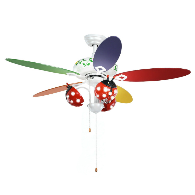 52 Inch Kids Ceiling Fan with Pull Chain ControlCostway Gallery View 1 of 11