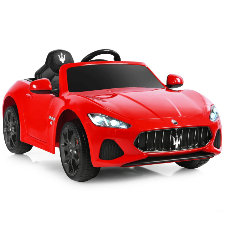 12V Kids Ride On Car Licensed Maserati GranCabrio with Remote Control-RedCostway Gallery View 7 of 11