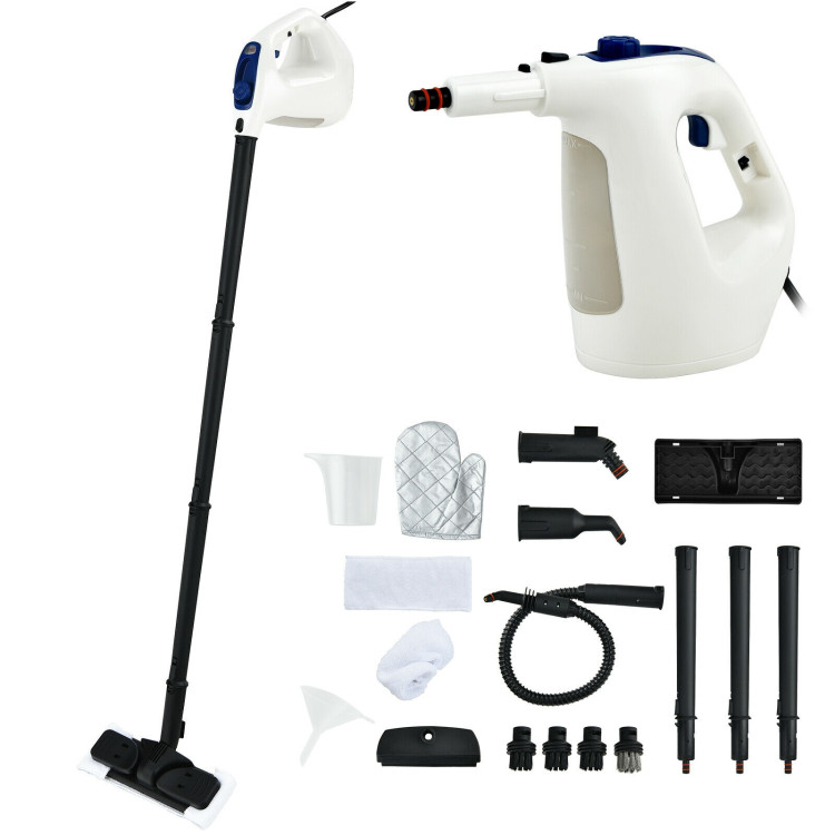 1400W Multipurpose Pressurized Steam Cleaner With 17 Pieces Accessories-BlueCostway Gallery View 3 of 10