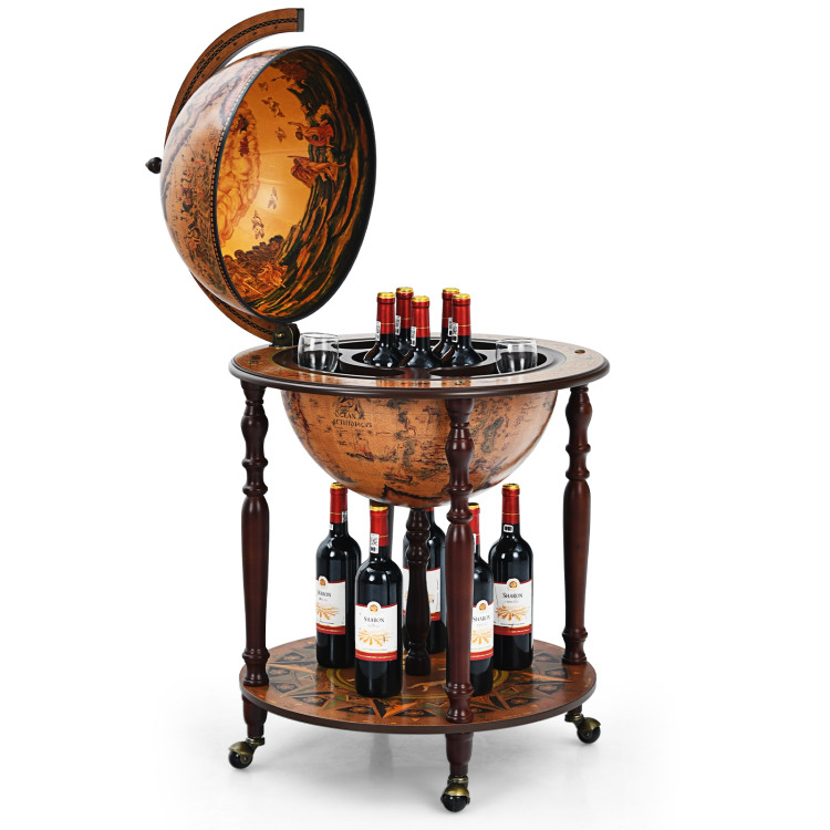 16th Century Italian Wine Cabinet with WheelsCostway Gallery View 3 of 10