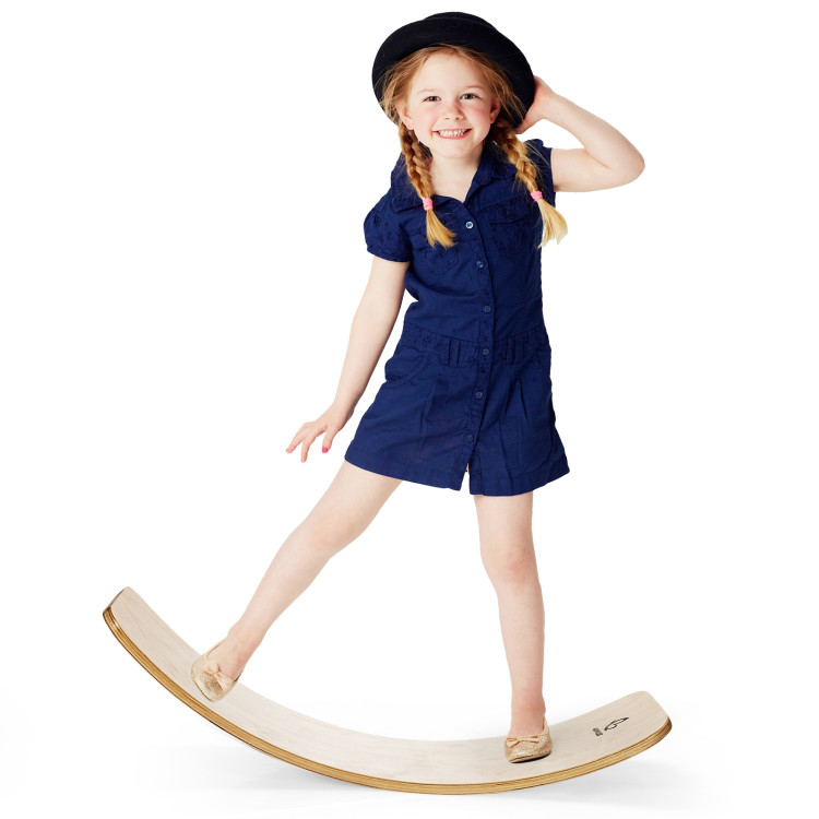 12 Inch Wobble Board for Balance Training-NaturalCostway Gallery View 3 of 9