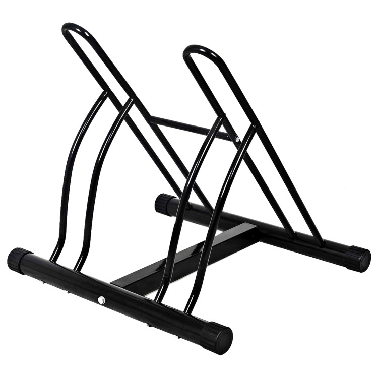 Bike Stand Cycling Rack Floor Storage Organizer for 2-BicycleCostway Gallery View 3 of 10
