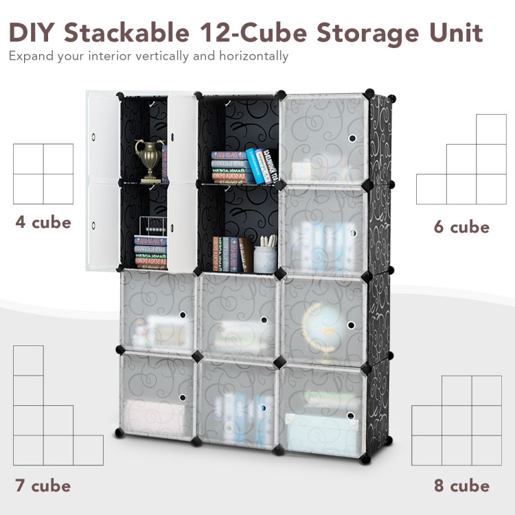 DIY 12 Cube Portable Closet Storage OrganizerCostway Gallery View 6 of 12