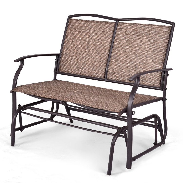 Iron Patio Rocking Chair for Outdoor Backyard and LawnCostway Gallery View 3 of 10