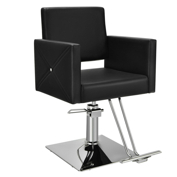 Salon Chair for Hair Stylist with Adjustable Swivel Hydraulic-BlackCostway Gallery View 1 of 11