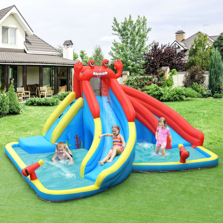 Inflatable Water Slide Bounce House with Water Cannon and Air BlowerCostway Gallery View 1 of 8