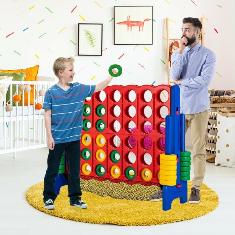 4-to-Score Giant Game Set with Net Storage-BlueCostway Gallery View 1 of 11