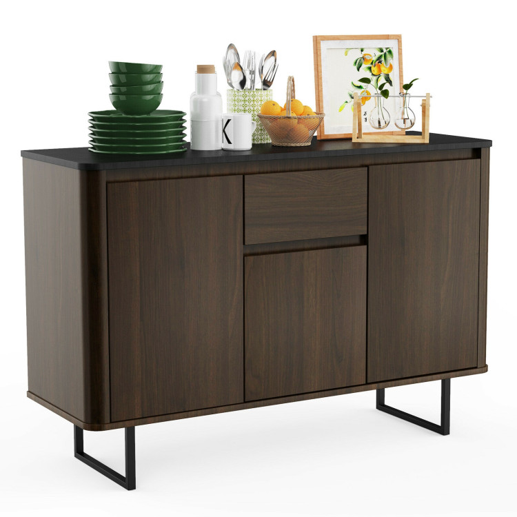 3-Door Kitchen Buffet Sideboard with Drawer for Living Room Dining RoomCostway Gallery View 11 of 13