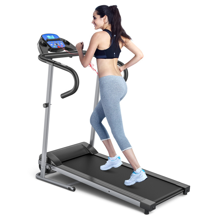 Electric Foldable Treadmill with LCD Display and Heart Rate SensorCostway Gallery View 6 of 10