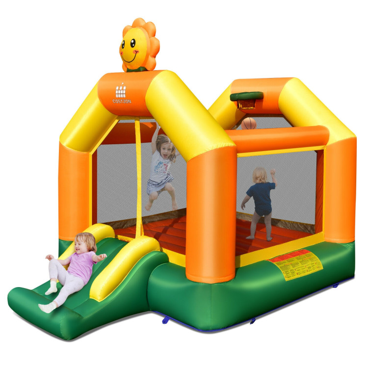 Kids Inflatable Bounce Jumping Castle House with Slide without BlowerCostway Gallery View 8 of 10