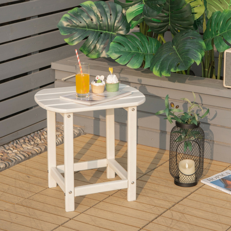 18 Feet Rear Resistant Side Table for Garden Yard and Patio-WhiteCostway Gallery View 2 of 7