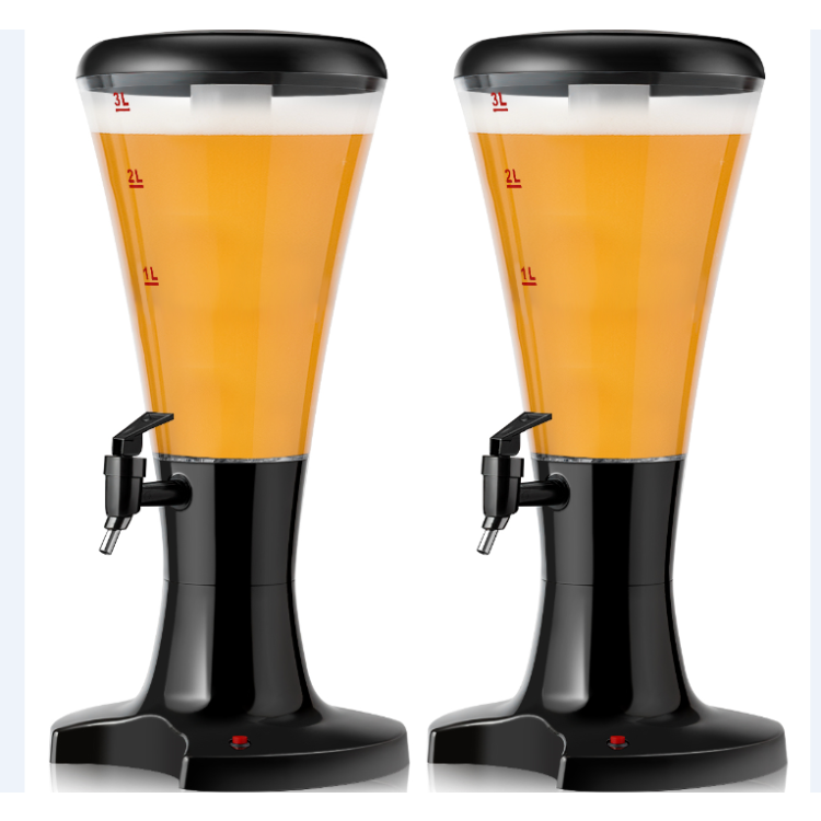 3L Draft Beer Tower Dispenser with LED LightsCostway Gallery View 7 of 10