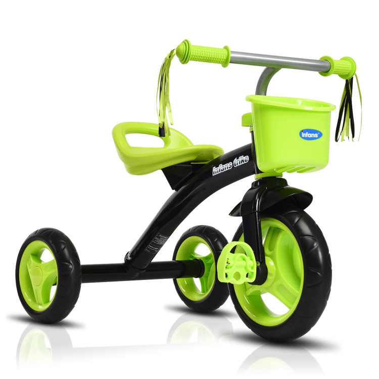 Kids Tricycle Rider with Adjustable Seat-GreenCostway Gallery View 6 of 11