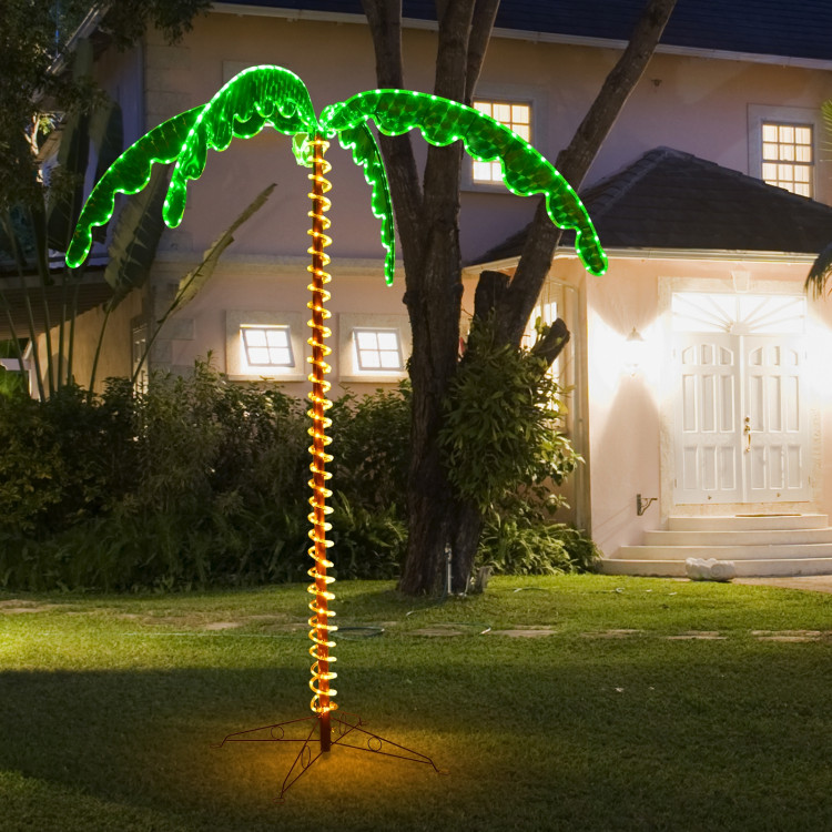 7 Feet LED Pre-lit Palm Tree Decor with Light RopeCostway Gallery View 2 of 12