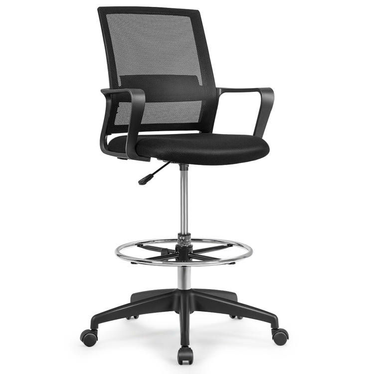 Drafting Chair Tall Office Chair with Adjustable HeightCostway Gallery View 1 of 8