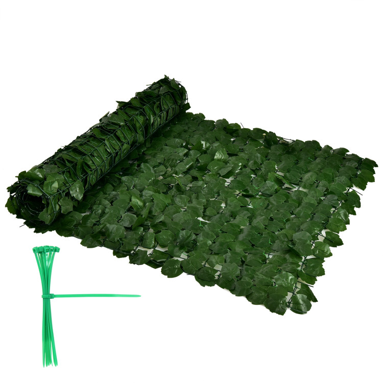 118 x 39 Inch Artificial Ivy Privacy Fence Screen for Fence DecorCostway Gallery View 8 of 12
