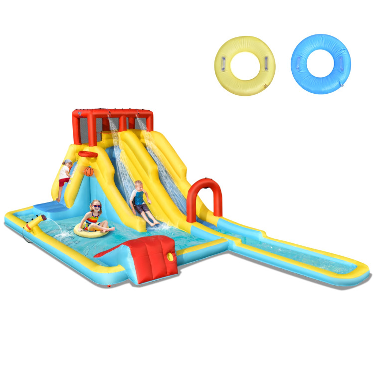 7-in-1 Inflatable Dual Slide Water Park Bounce House Without BlowerCostway Gallery View 1 of 12
