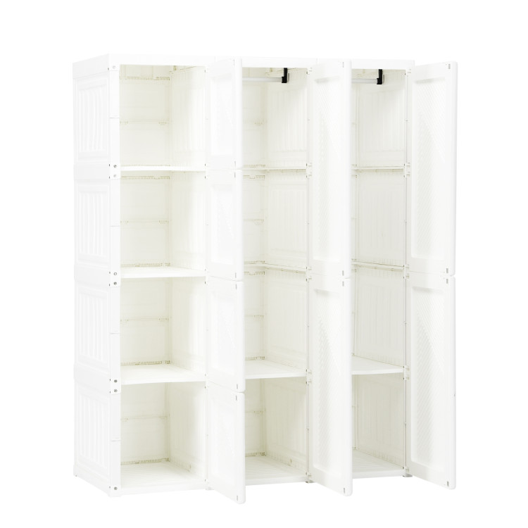 Foldable Closet Clothes Organizer with 8 Cubby StorageCostway Gallery View 1 of 9